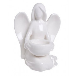 Anioł ceramiczny świecznik