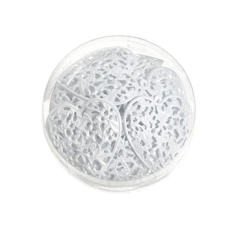 Serca metalowe 4 cm 24szt-kpl