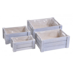 Komplet skrzynek vintage 4szt, 33x23.5x14 cm