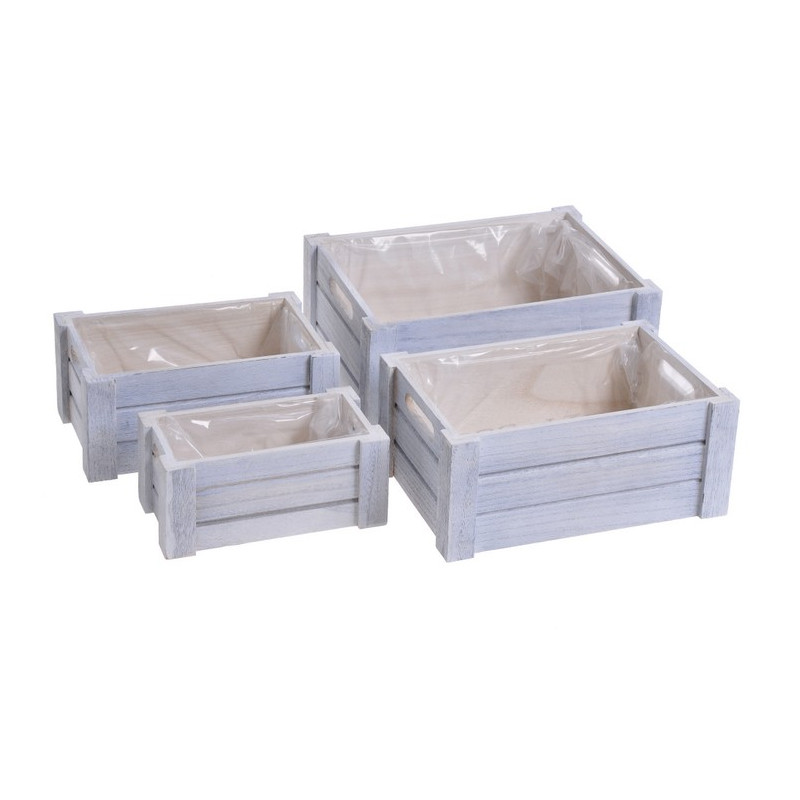 Komplet skrzynek vintage 4szt, 33x23.5x14 cm