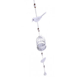 Girlanda z klatka dla ptaków, ptaszkiem i dzwoneczkiem 70 cm