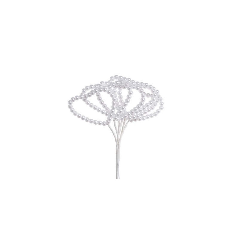 Pęczek- serduszka z koralików 4szt/paczka..11 cm