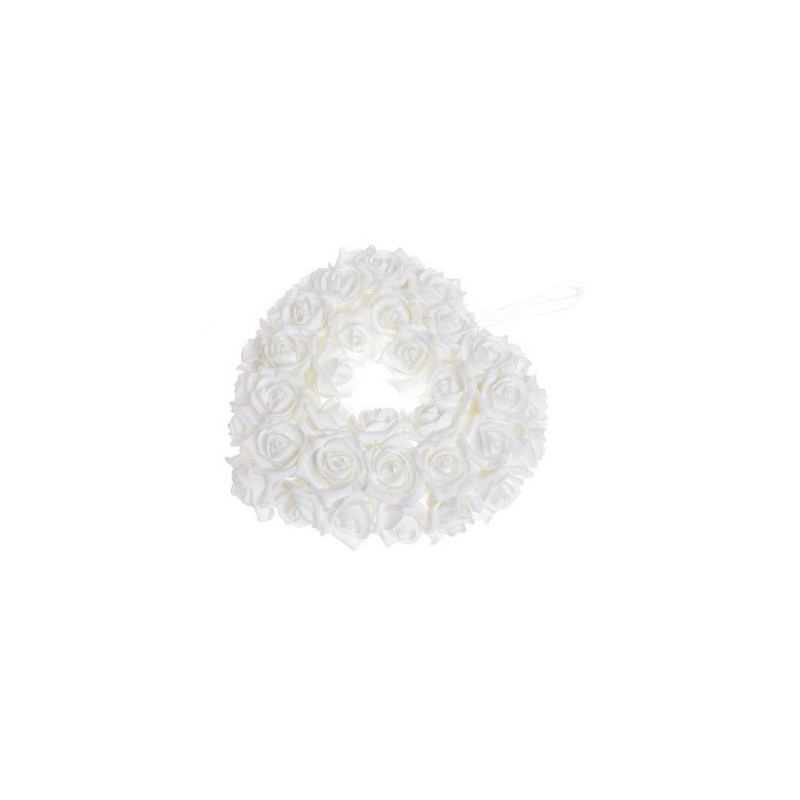 Serce z róż piankowych..27 cm -zawieszka