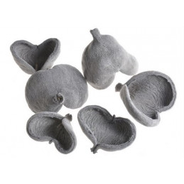 Badam flocking kolor -paczka 6 szt.. 5-8 cm  -badam flokowany