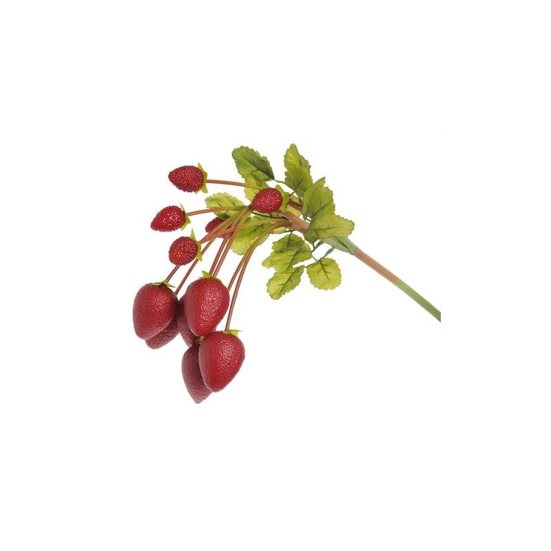 Bukiet truskawek na pikach 58 cm - sztuczna roślina