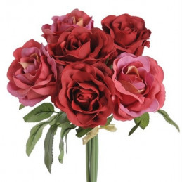 Róża duża x 6 25 cm - MIX KOLORÓW