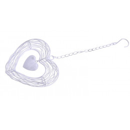 Metalowe serce - zawieszka 15 cm - artykuł dekoracyjny