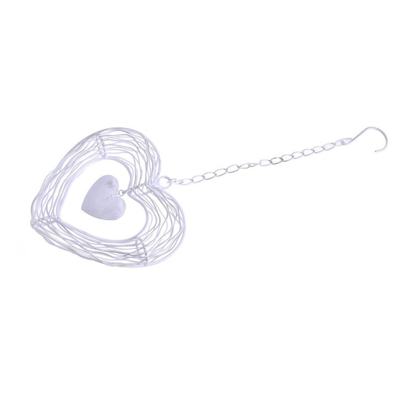 Metalowe serce - zawieszka 15 cm - artykuł dekoracyjny