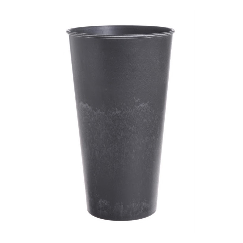 Wazon dekoracyjny przecierany szary 19x33 cm