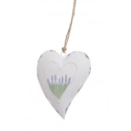 Serce M z lawendą zawieszka...13cm