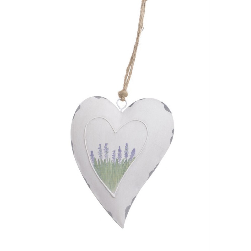 Serce M z lawendą zawieszka...13cm