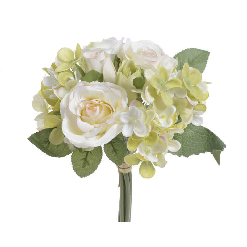 Bukiecik mieszany z różą 7 szt/bukiet 25cm - sztuczna roślina