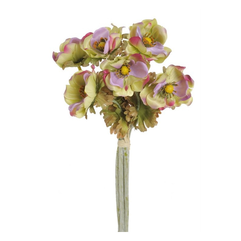 Anemon 6szt-pęczek 33 cm - sztuczna roślina ( kolory wiosenne oraz jesienne )