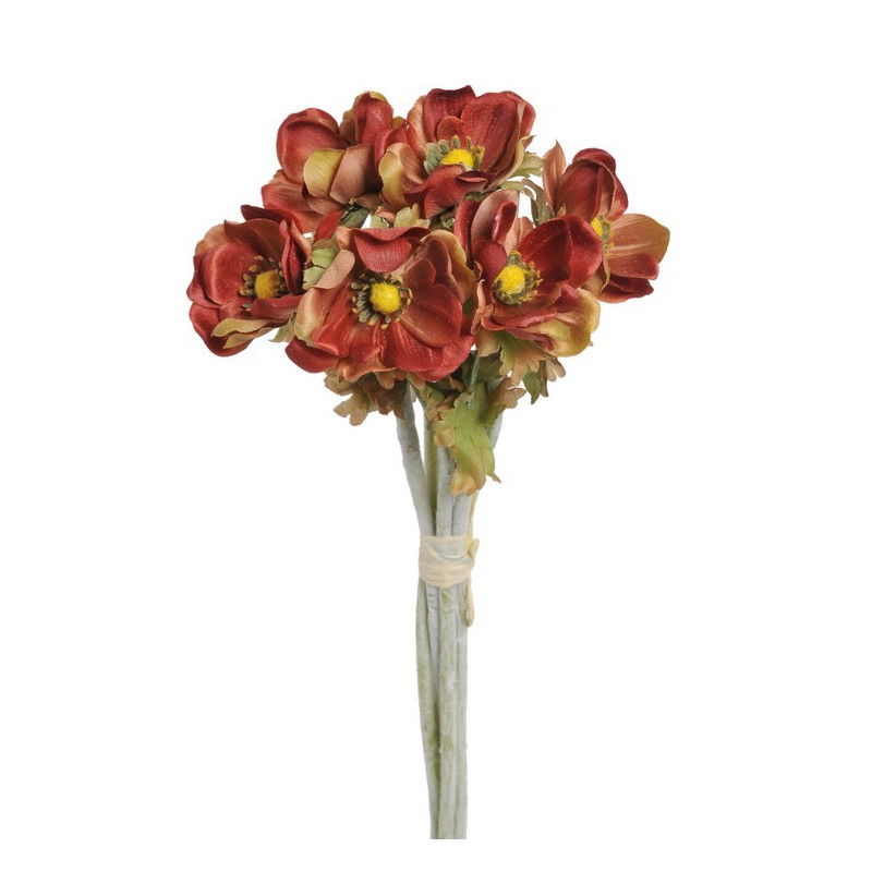 Anemon 6szt-pęczek 33 cm - sztuczna roślina ( kolory wiosenne oraz jesienne )