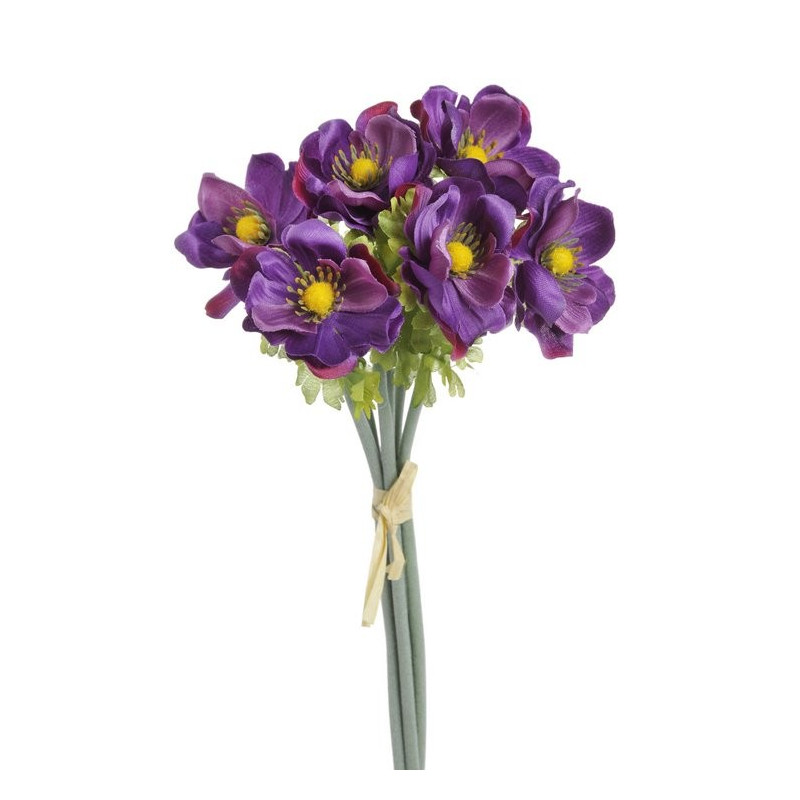 Anemon 6szt-pęczek 33 cm - sztuczna roślina ( kolory wiosenne oraz jesienne )