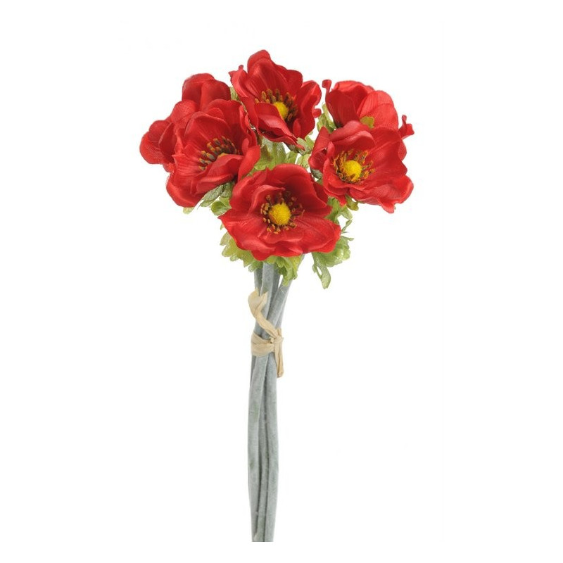 Anemon 6szt-pęczek 33 cm - sztuczna roślina ( kolory wiosenne oraz jesienne )