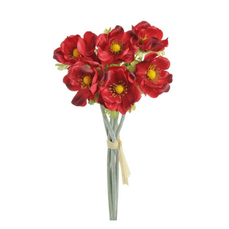 Anemon 6szt-pęczek 33 cm - sztuczna roślina ( kolory wiosenne oraz jesienne )