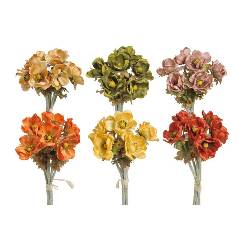 Anemon 6szt-pęczek 33 cm - sztuczna roślina ( kolory wiosenne oraz jesienne )