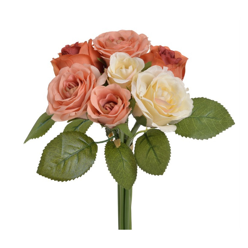 Bukiet róż miks x 7, 25 cm - sztuczna roślina