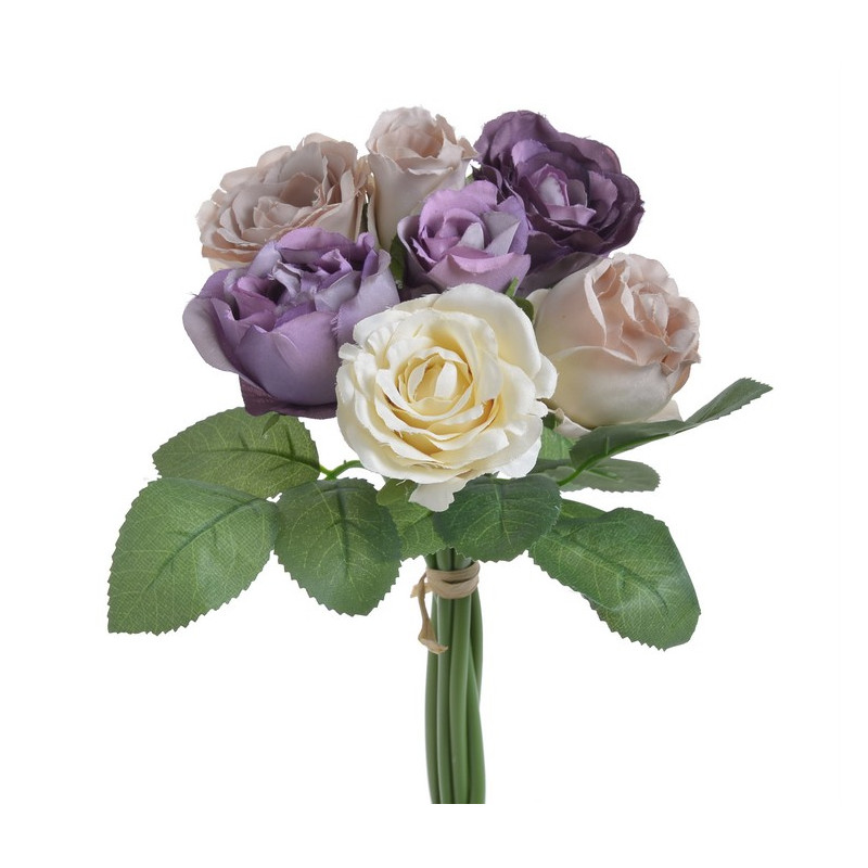 Bukiet róż miks x 7, 25 cm - sztuczna roślina