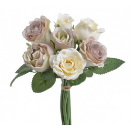 Bukiet róż miks x 7, 25 cm - sztuczna roślina