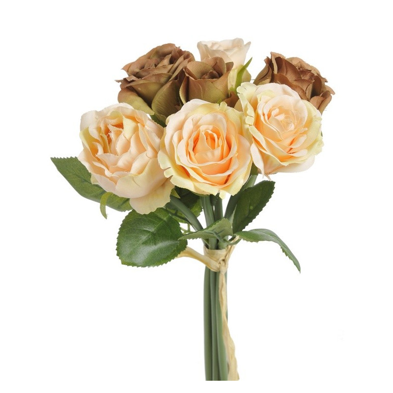 Bukiet róż miks x 7, 25 cm - sztuczna roślina