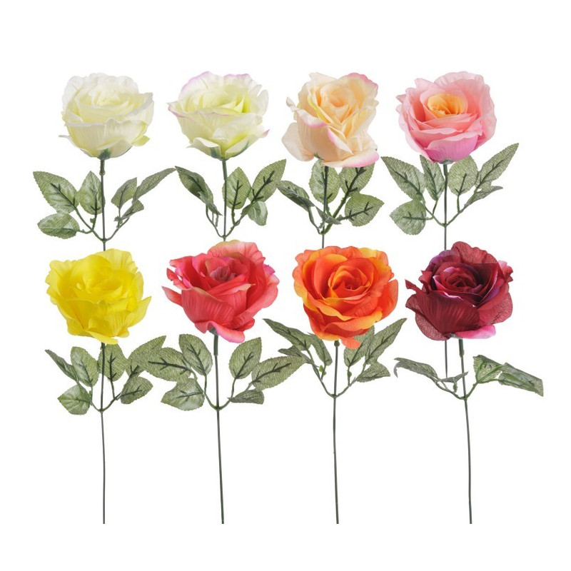 Róża duża 6szt-pęczek 36 cm - sztuczna roślina