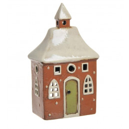Domek ceramiczny..26x14,5x9,5 cm - lampionik ceramiczny