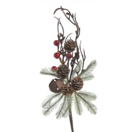 Pik z szyszkami i dzwonkiem..27 cm - artykuł dekoracyjny