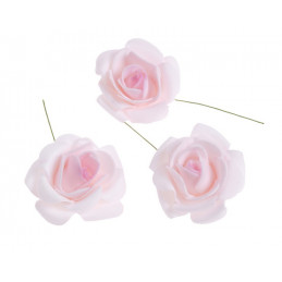 Główki róż piankowych na druciku 4 cm 8szt/paczka