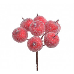 Jabłuszka oszronione pik 8 szt-pęcz. x12..11cm - artykuł dekoracyjny