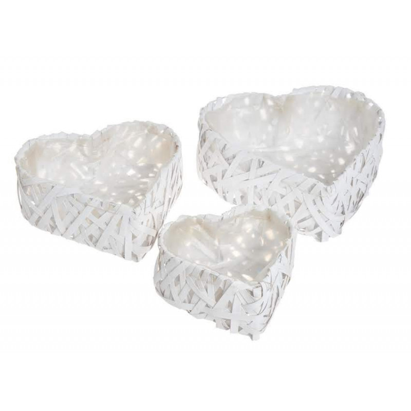 Wyplatana osłonka serce 3szt/kpl