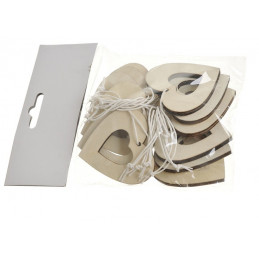 Serca wykrawane zawieszki 5,5cm, 12szt/paczka - artykuł dekoracyjny