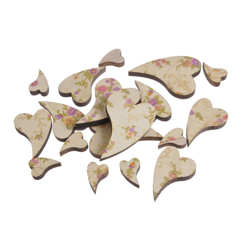 Serca wykrawane mix 8-3cm, 18szt/paczka - artykuł dekoracyjny