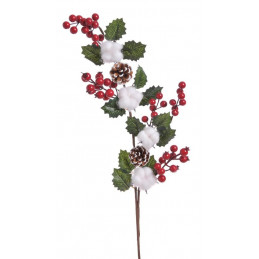 Gałązka z bawełną I..80 cm - artykuł dekoracyjny