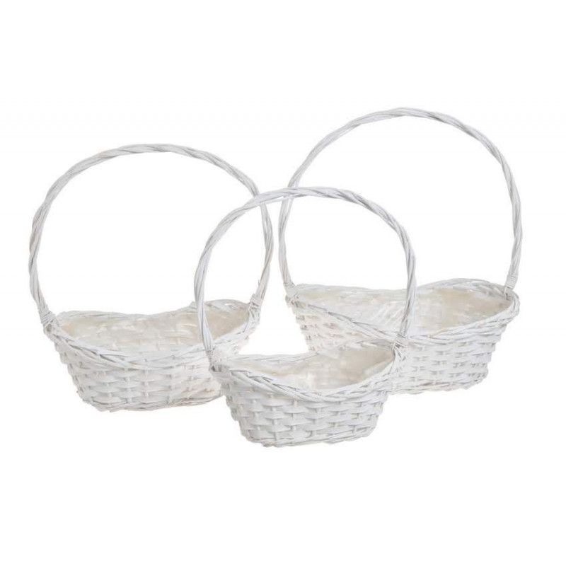Wyplatane kosze 3szt/kpl - wyrób wikliniarski - kosze prezentowe