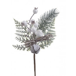 Pik świąteczny z oszronionym grzybkiem..25 cm - artykuł dekoracyjny