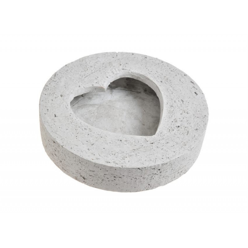 Osłonka z sercem 21x21x5 cm - wyrób betonowy