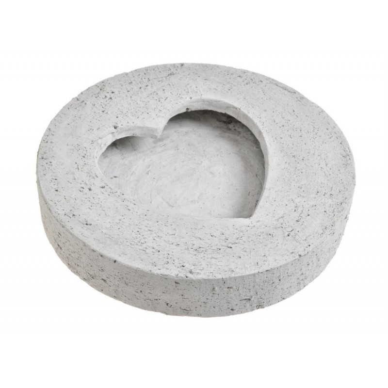 Osłonka z sercem 26.2x26.2x5.5 cm - wyrób betonowy