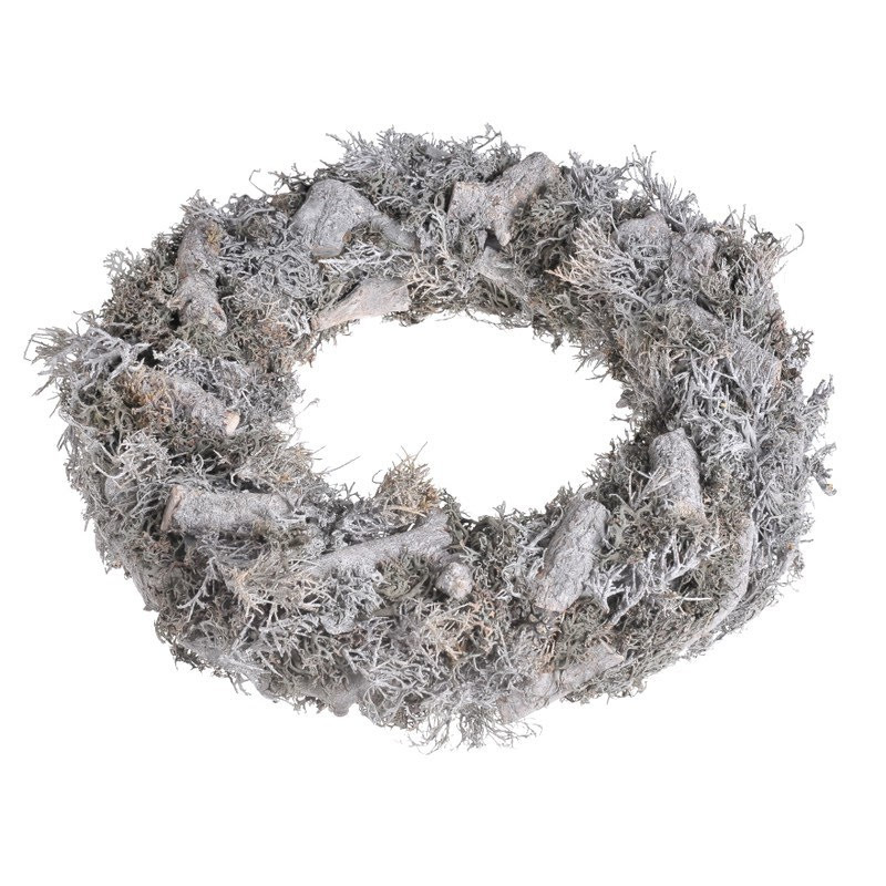 WIANEK GREY MOSS & STONE WOOD & IRON BUSH 48CM