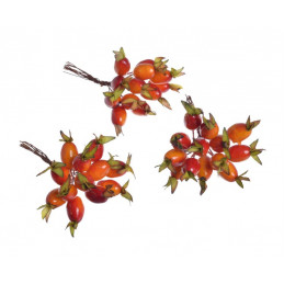 Owoc dzikiej róży 12szt x6pęczków...10cm - sztuczny owoc