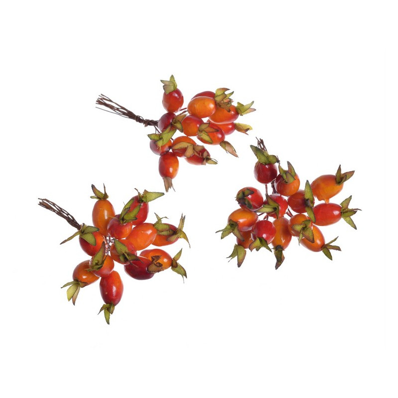 Owoc dzikiej róży 12szt x6pęczków...10cm - sztuczny owoc