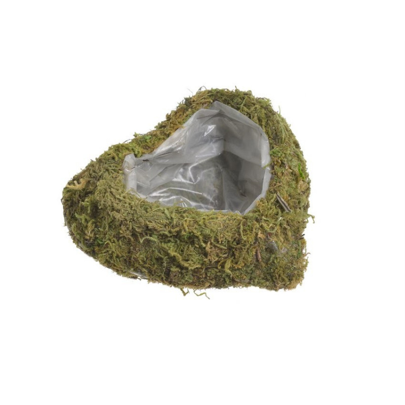 Osłonka serce z mchu 15cm - produkt dekoracyjny