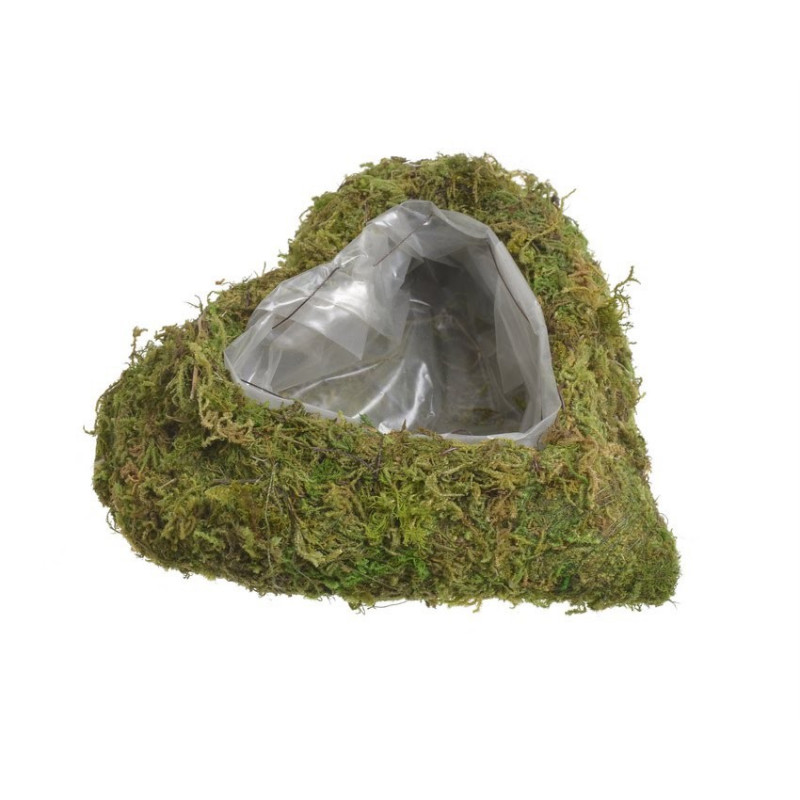 Osłonka serce z mchu 17cm - produkt dekoracyjny