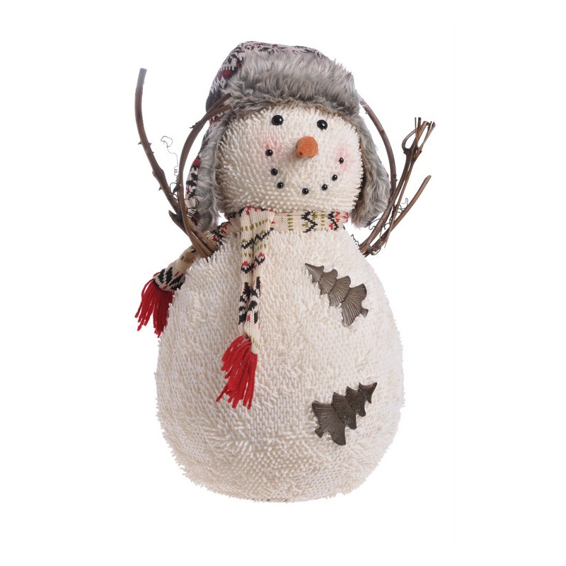 Bałwan w uszatce 55 cm - artykuł dekoracyjny