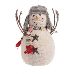 Bałwan w uszatce 38 cm - artykuł dekoracyjny