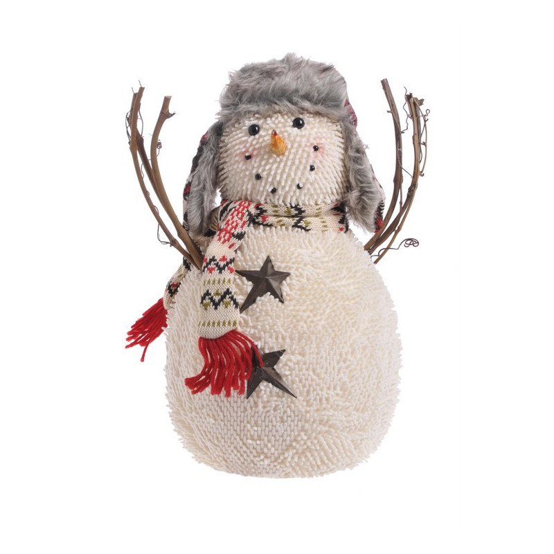 Bałwan w uszatce 38 cm - artykuł dekoracyjny