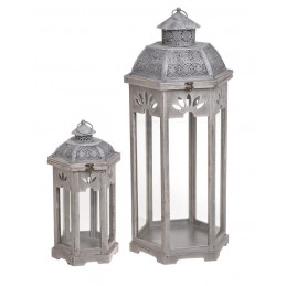 Latarnia 2szt/kpl..44cmH, 78cmH.. - artykuł dekoracyjny