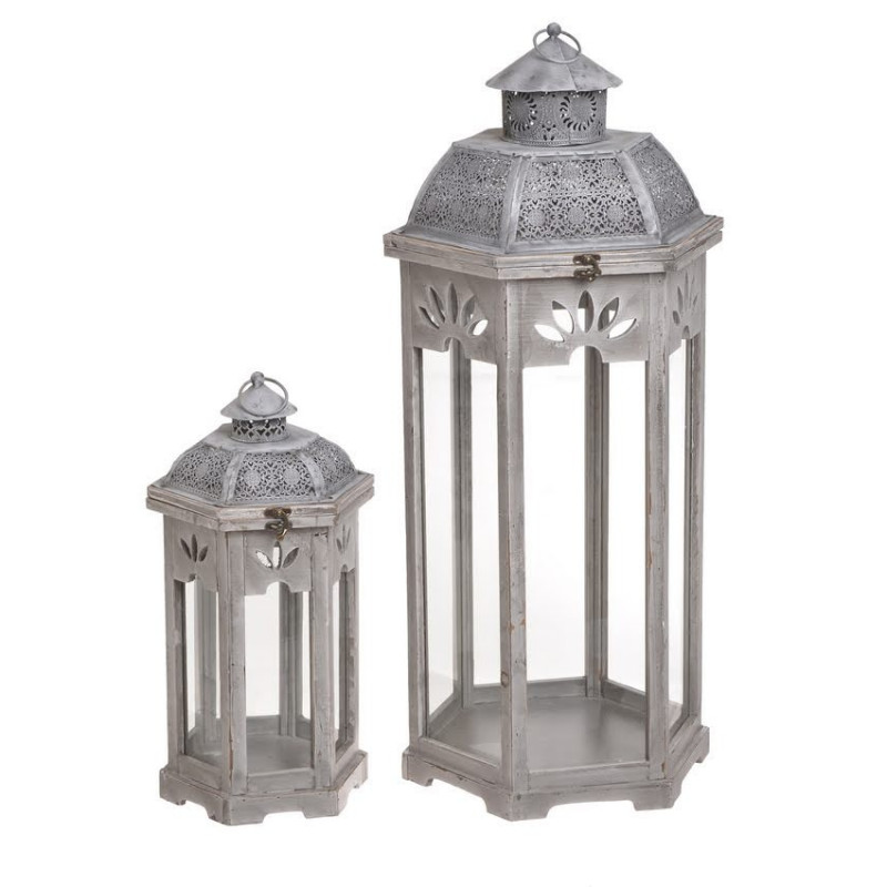 Latarnia 2szt/kpl..44cmH, 78cmH.. - artykuł dekoracyjny