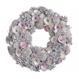 Wianek 34 cm PINK - artykuł dekoracyjny